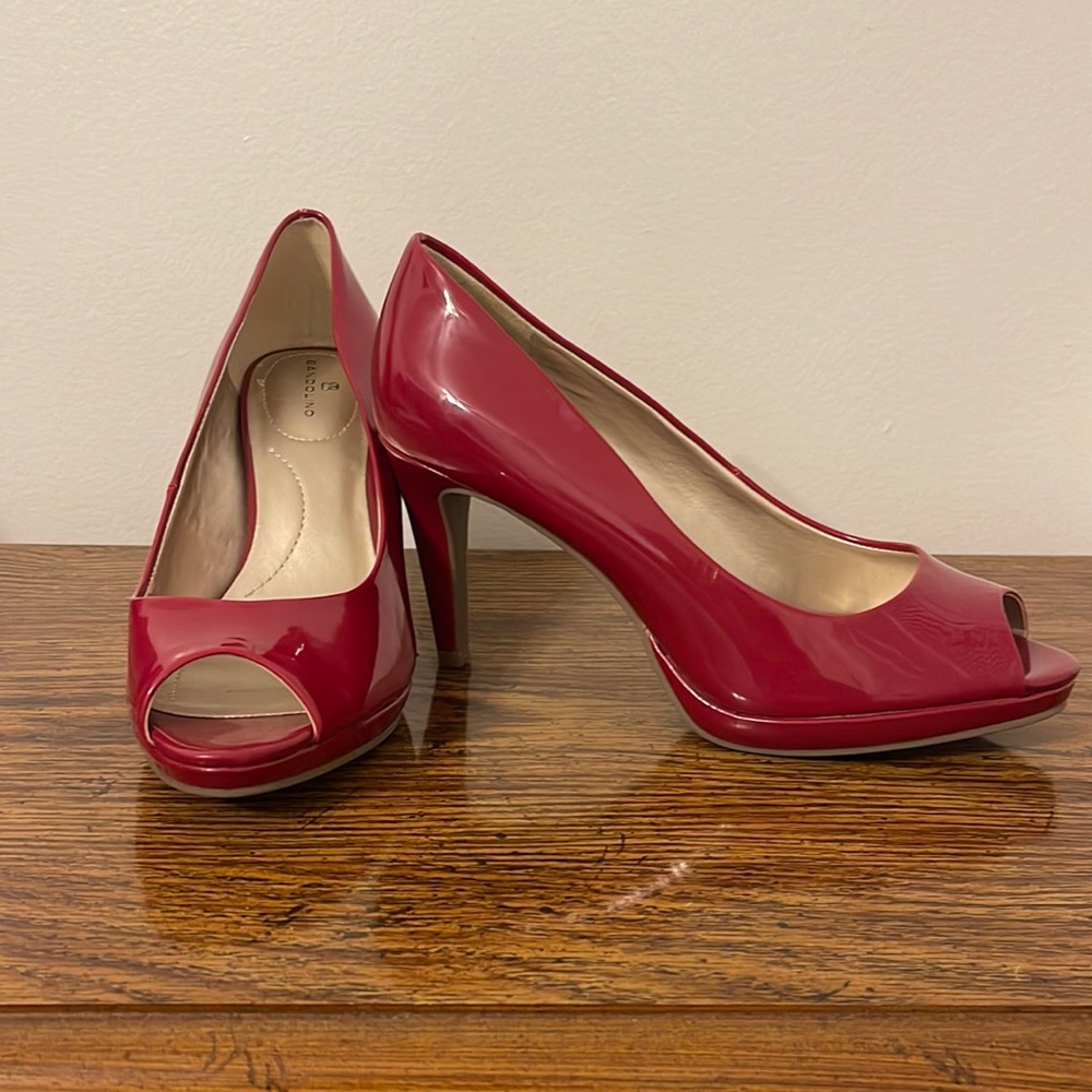 Red Peep Toe Bandolino Shoes Size 8